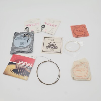 Lot Of 9 Guitar Strings Gibson D'addario