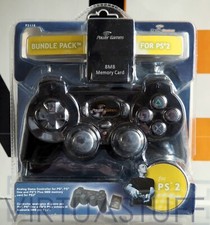 TEKNOS حزمة عبوة, CONTROLLER لـ سوني PS1 PSONE, بلايستيشن 2+PS2 بطاقة ذاكرة
