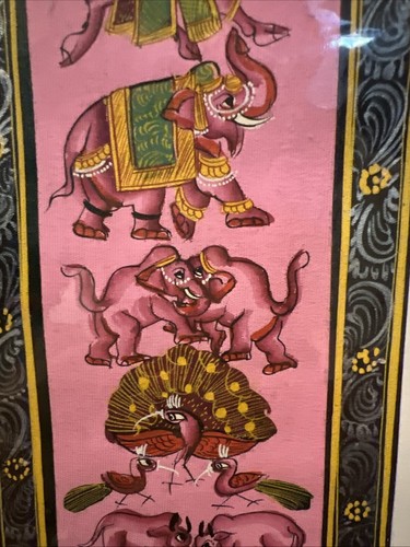 Indian Art Hand Painted, Paper Illustration Unframed: Elephants, Camel, Turkey - Picture 6 of 7