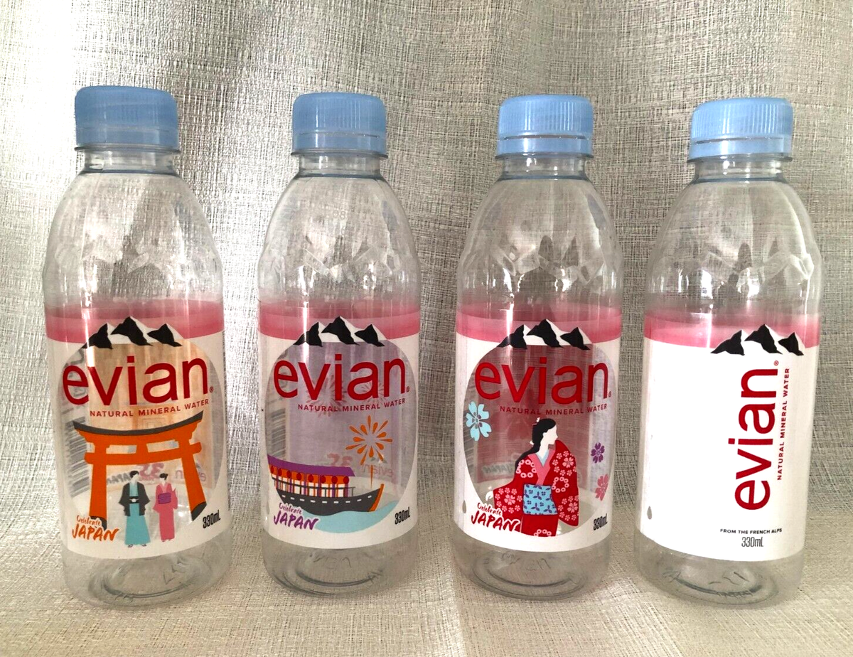 エビアン♡ evian Celebrate Japan limited special design Empty Bottle 4 Types