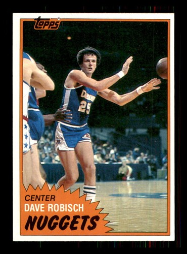 1981 Basketball Topps Dave Robisch Denver Nuggets #W70 3