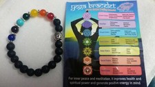 Coloured Beads Yoga 7 Chakra Meditation Buddha Flexible Handmade Bracelet