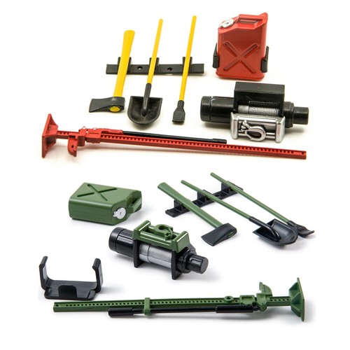 16Pcs 10008 RC Decoration Tool Set Box Case Kit Accessories for 1/10 RC Car Craw