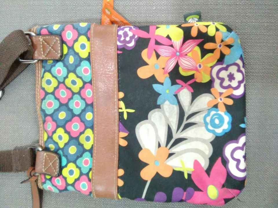 Cartera Bandolera Pequeña Lilly Bloom Multicolor Cremallera Flores Ajustable Foto 3 de 4