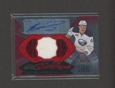 2014-15 Fleer Showcase Autograph Strap Red Glow #153 Nicolas Deslauriers /18