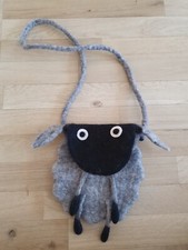 Filztasche Tasche Schaf handgefilzt Nepal Filz Grau