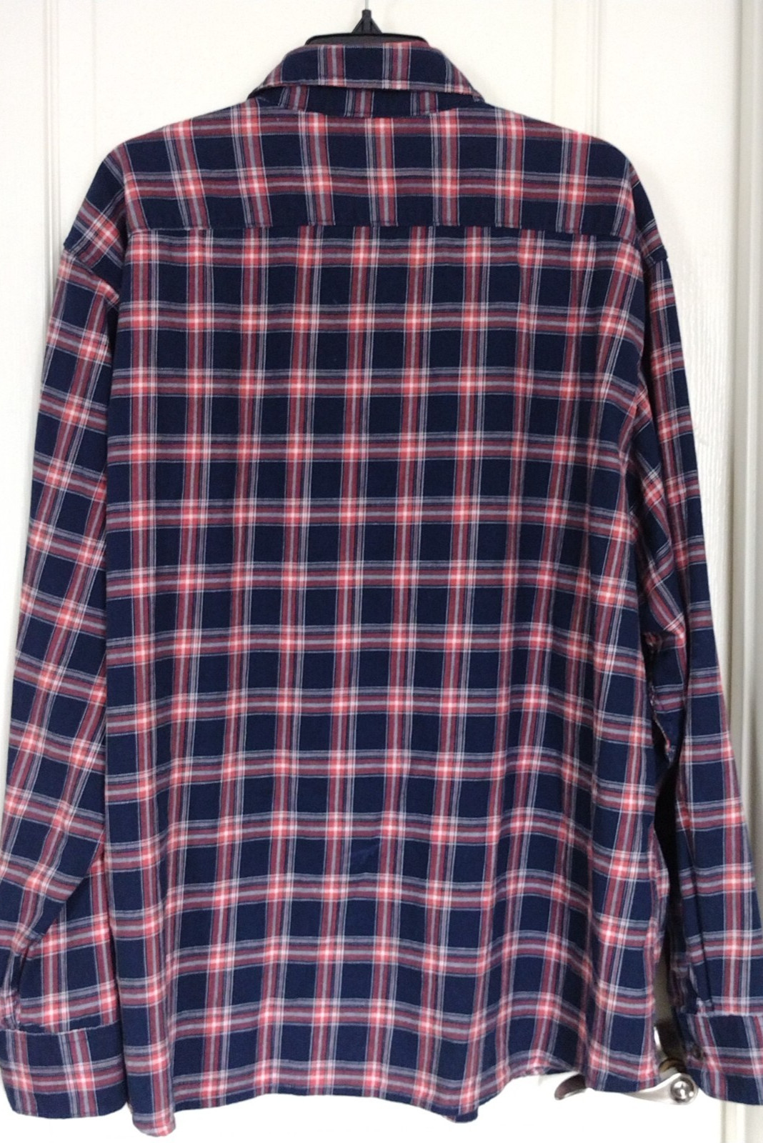 MEN Wrangler Flex For Comfort PLAID SHIRT Size 3XL Pockets w/buttons Long Sleeve thumbnail 7