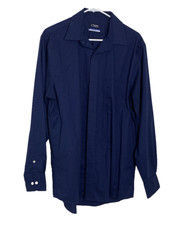 chaps stretch collar/wrinkle free regular fit long sleeve shirt size 16 34/35