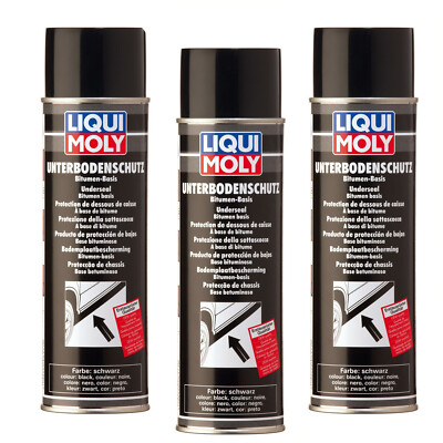 6 Spray LIQUI MOLY 6111 – Protezione Sottoscocca Bitume Nero 500 Ml – Antiruggine E Antiurto Per Auto