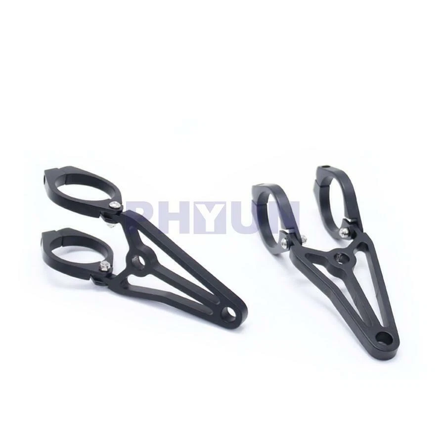 2x Soportes de montaje de faros de aluminio negro para horquilla de 39-41 mm para motocicleta Foto 4 de 4