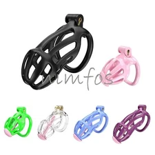 Male Cobra Chastity Cage Device 6 Colors Men Resin Mamba Lock Belt 5 Rings