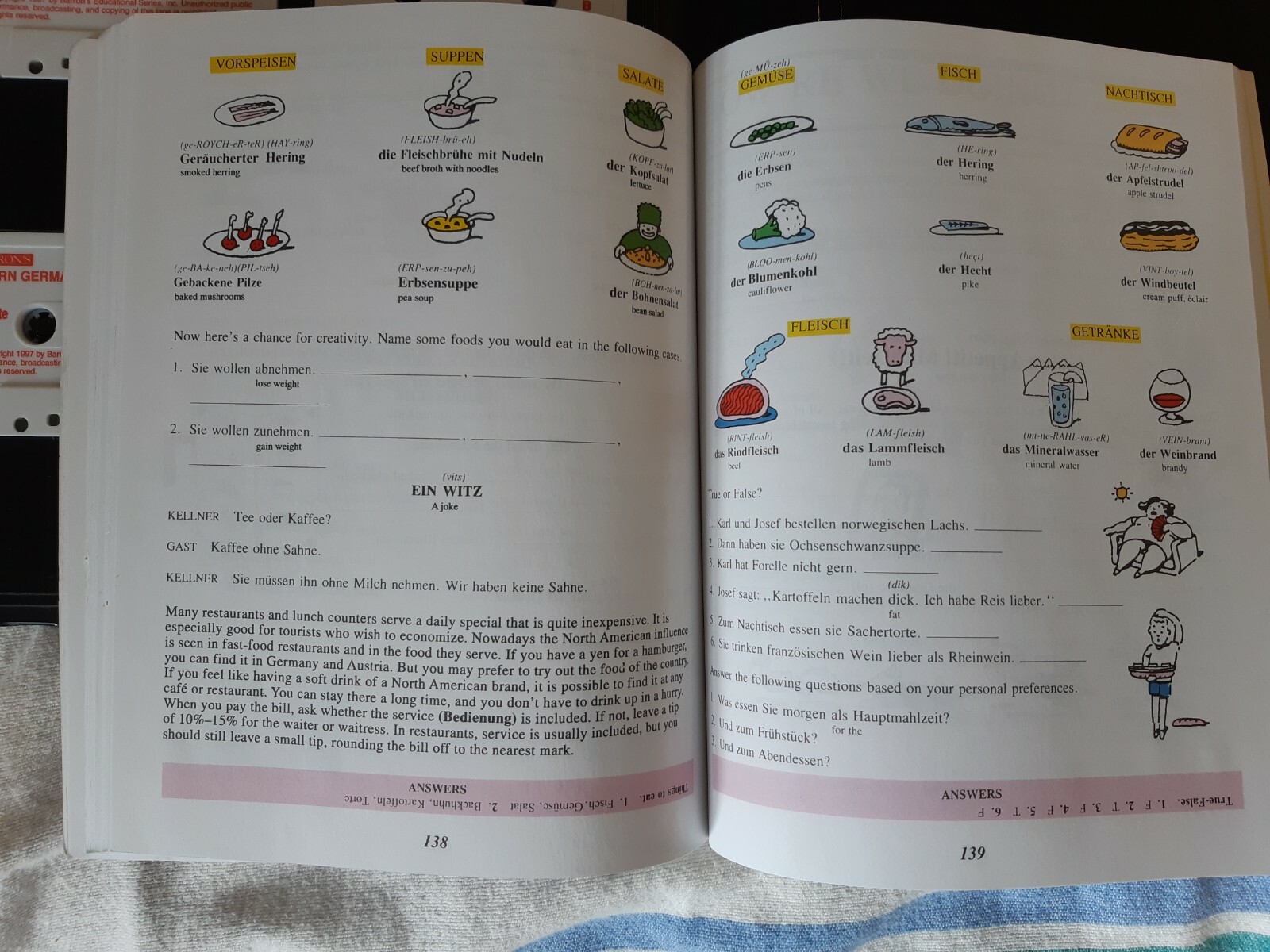 Barrons Learn German The Fast And Fun Way Cassette Tapes And Book ...