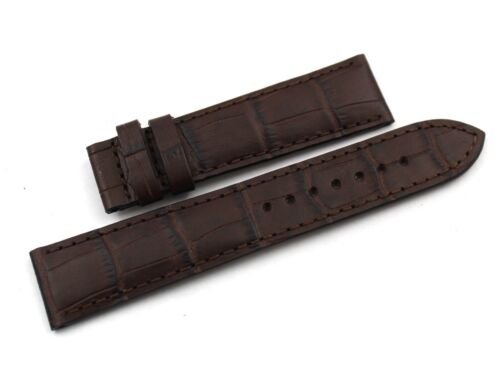Tissot Strap Band Leather Stampa Alligator Testa di Moro 20/18mm Deployante New - Bild 2 von 4