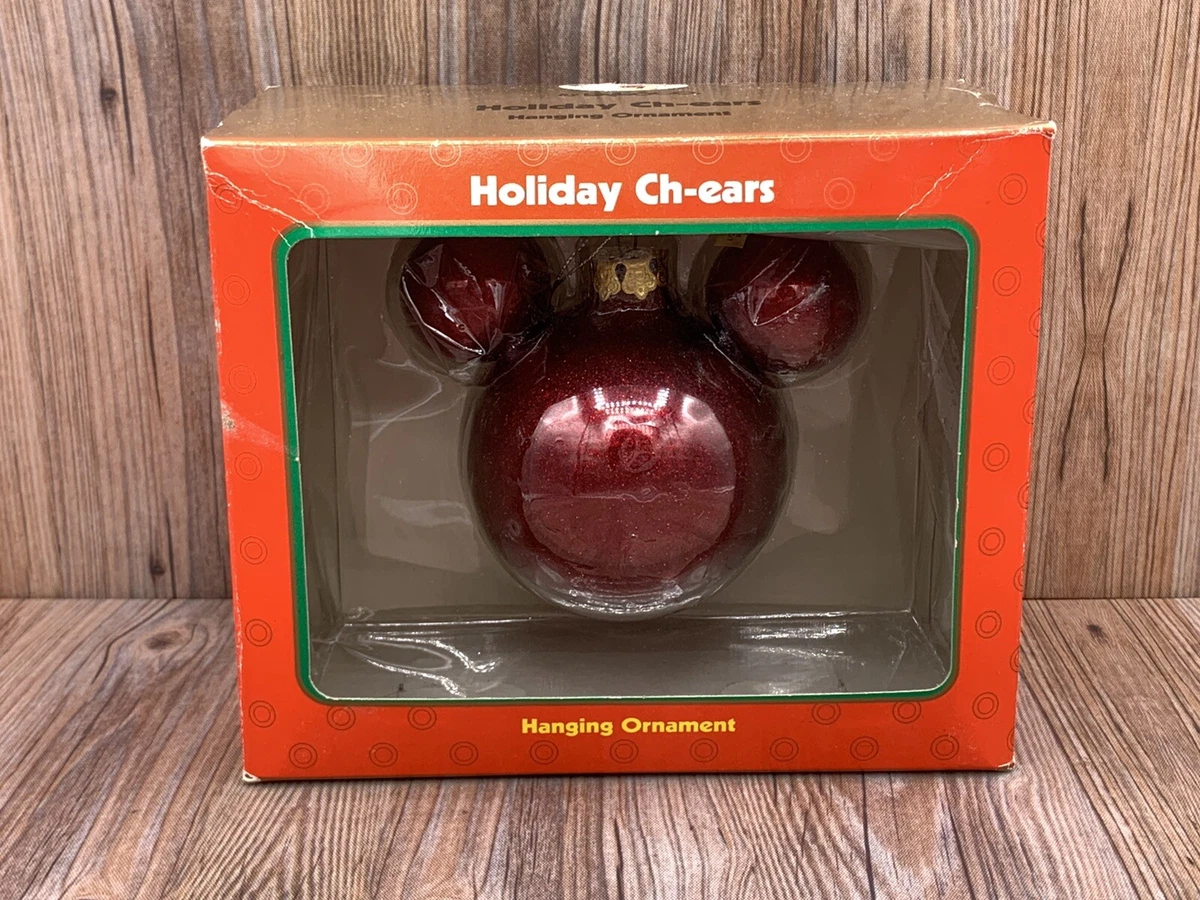 Mickey Mouse Walt Disney World Enesco Holiday Ch-Ears Hanging Ornament Red  | eBay
