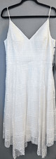 Adrianna Papell Dress Size 16 Ivory Lace NWT Handkerchief Skirt $249 MSRP Fairy