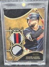 2019 Topps Tier One Relics 03/25 Yonder Alonso #T1DR-YA Dual Patch 