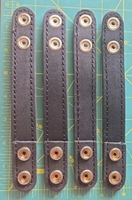 Nylon Duty Belt Keepers 4 Pack Black Dual Snap 1"