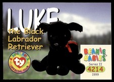 1999 Beanie Babies Series 2 Luke the Black Labrador  #193