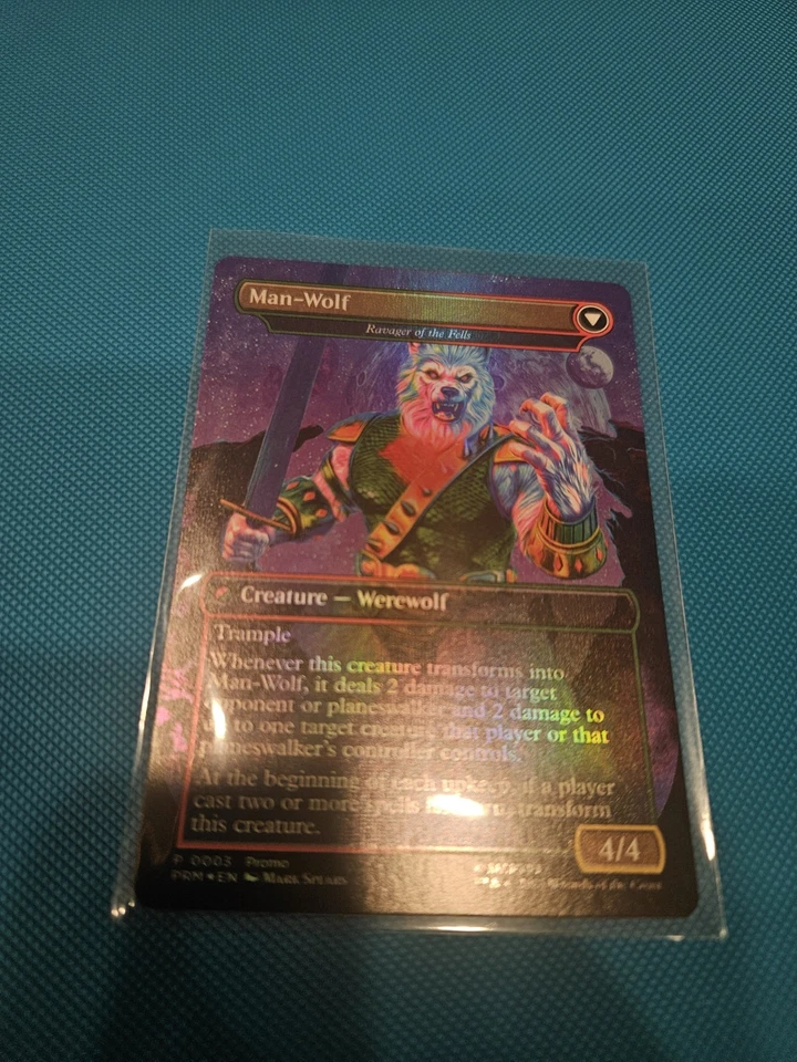 Magic The Gathering Marvel Legends Man Wolf  Colonel John Jameson Promo Card - Image 2 of 2