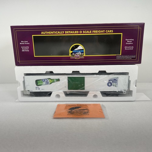 MTH Premier 20-94225 Rolling Rock Beer 60’ Reefer Car O Gauge New #33010 - Picture 2 of 10
