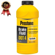Prestone Dot 4 Brake Fluid - 12 Fl Oz- Synthetic High Grade 50000 Mile