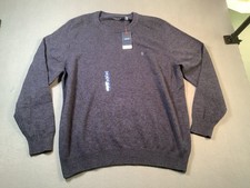 NWT Izod Sweater Long Sleeve Mens Xl Navy Blue Cotton/acrylic Box W