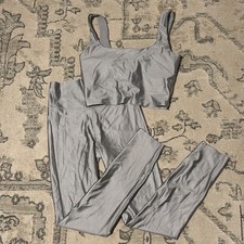 Victoria's Secret VSX Sport Leggings sports bra S Silver workout Yoga set 2025