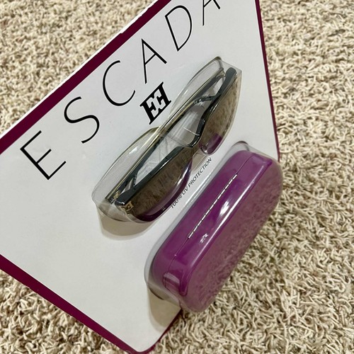 Lunettes de soleil créateur femme Escada 100% protection UV avec étui (neuves) - Photo 3/6