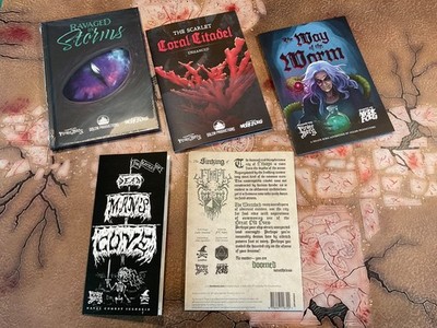 Mork Borg Pirate Borg RPG lot Ravaged By Storms, Way of the Worm  new Golem Prod