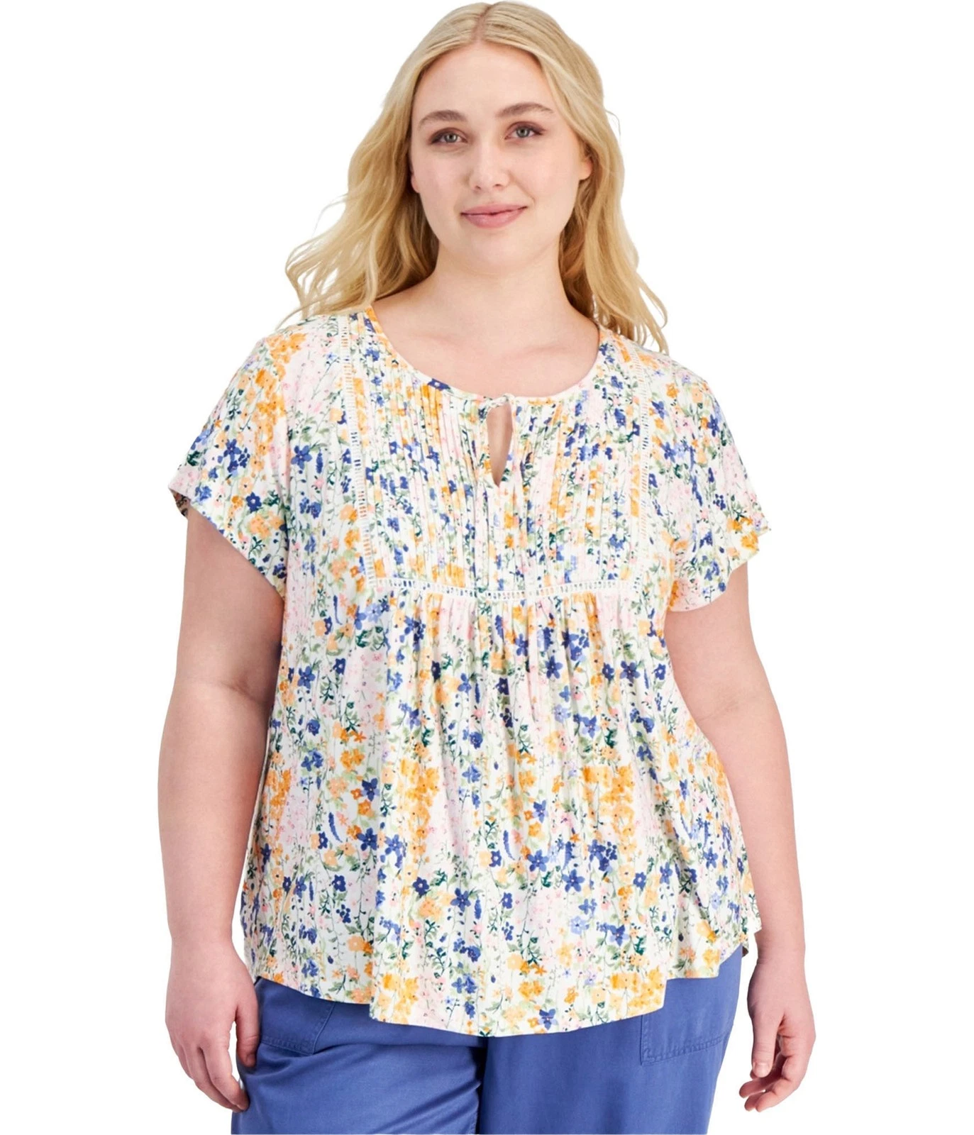 Tommy Hilfiger Womens Floral Peplum Blouse