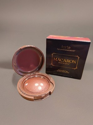 NIB~ Tarte MACARON Blush & Glow 0.17 oz STRAWBERRY BLISS Duo #27 Smudge