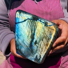 5.61LB Natural Labrador Moonstone Quartz Crystal Free Form Mineral Specimen 625