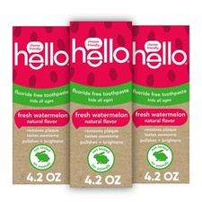 Natural Watermelon Flavor Baby Kids Fluoride Free Toothpaste, Vegan, SLS Fr...