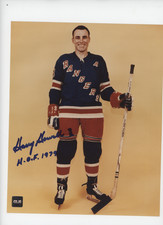Harry Howell New York Rangers Signed 8x10 w/ cert