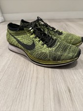 MENS Nike Flyknit Racer Volt Black Sequoia Green Size 10.5 2012