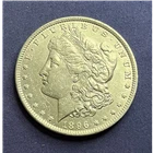 1896 Morgan 90% Silver Dollar US $1 Coin, Uncertified 0.900 Fine Silver