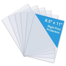 Rainmae 6 Pack 8.5" x 11" Rigid Print Protectors, Clear 8.5 11in 6 Pcs 
