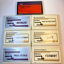 Lot of 7 Vintage Commodore VIC 20 Video Game Cartridges Untested