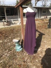 Stylish David’s Bridal Gown Brown Ruched Bodice S 14 Lined