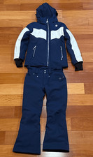 Descente White and Navy Ski Outerwear Jacket and Pants Set Size 12
