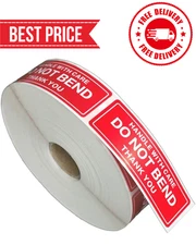 One Roll 1000 1 x 3 DO NOT BEND HANDLE WITH CARE Stickers Labels Easy Peel