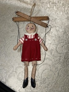 Marionette 10" Boy/Good Fabric & Strings/Good Condition. 