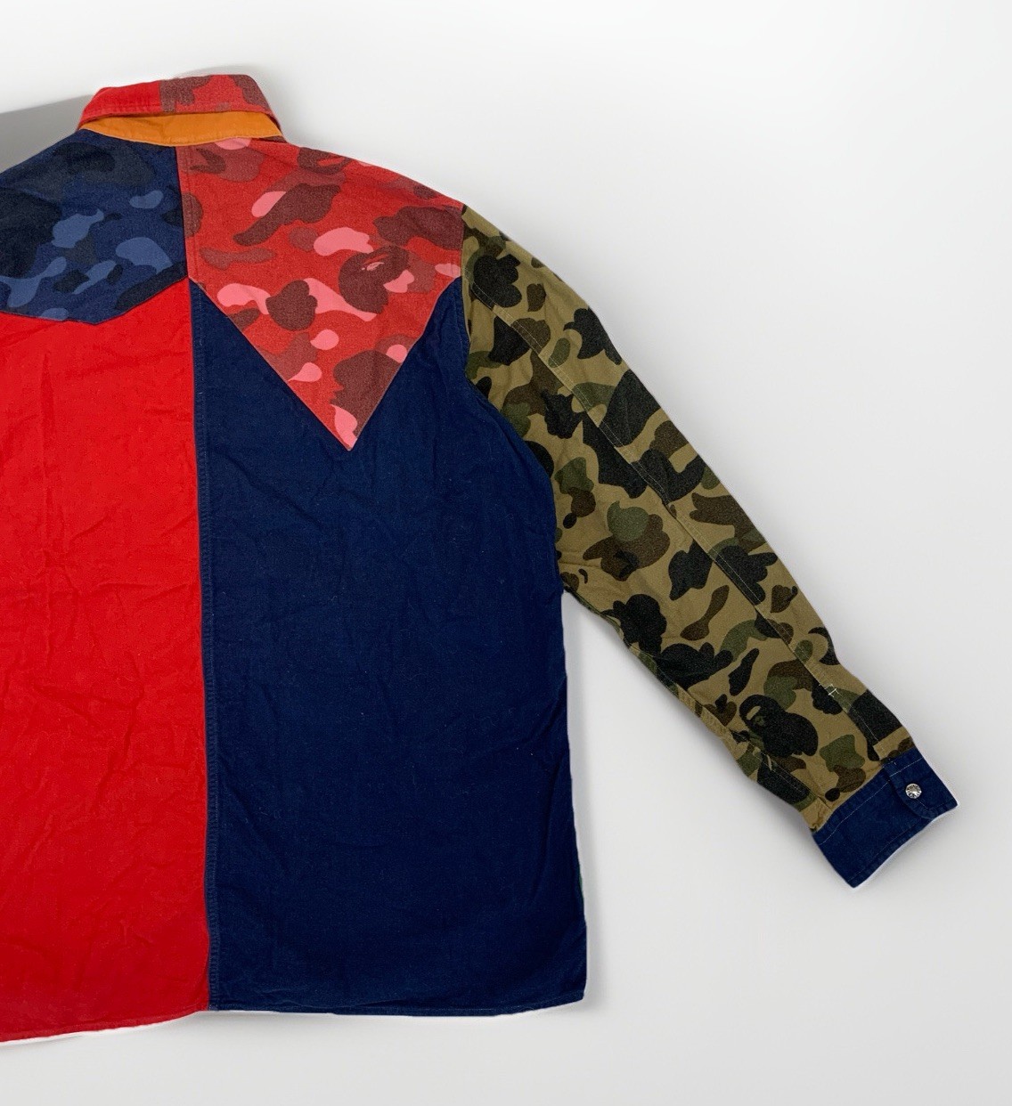 A Bathing Ape Camouflage Patchwork Canvas Button-… - image 16