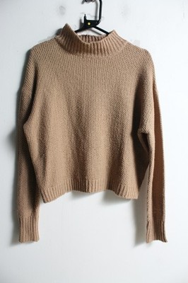 Threadbare Womens High neck Knit Jumper - Brown - Size 8 (L58)