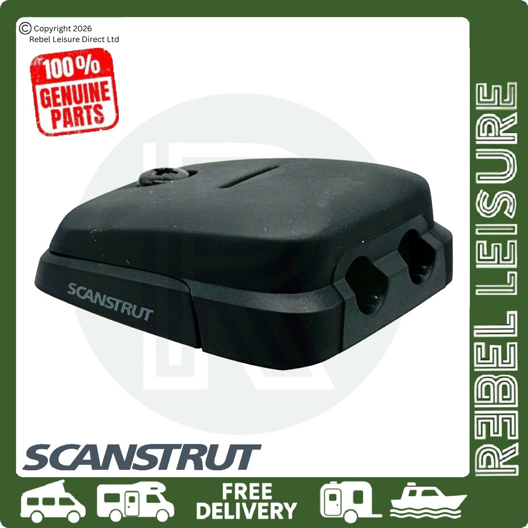 Scanstrut DS-HD6-BLK Double Horizontal Cable Seal Solar Black Waterproof Entry