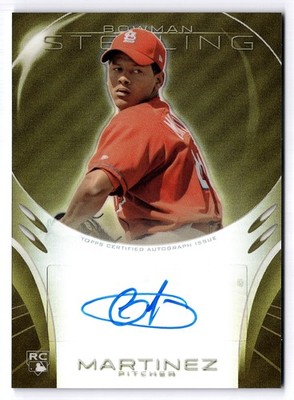2013 Bowman Sterling Carlos Martinez Rookie Autographs Green Refractors /125