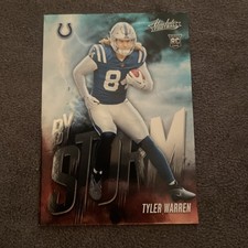 Tyler Warren 2025 Panini Absolute By Storm Rookie Insert #20 Colts Football Card