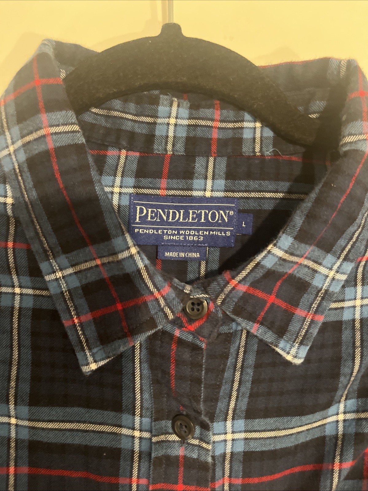 Pendleton Plaid Button Up Cotton Long Sleeve Shir… - image 5