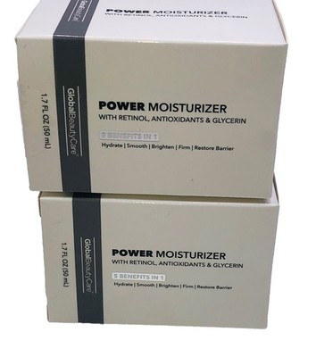 2~ Global Beauty Power Moisturizer-Retinol-Hydrate Smooth Brighten Restore 1.7oz