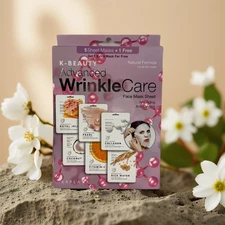 Wrinkle Care Boost | Anti-Aging Face Sheet Mask Set by Saplaya – 6 Masks